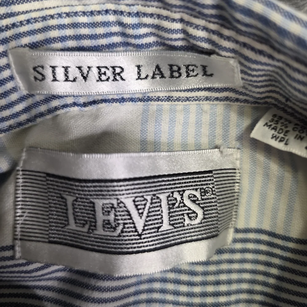 Vintage Levis Silver Label Plaid Button Down Mens Xl